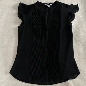 H&M Black Pleated Blouse